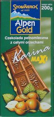 Alpen Gold srednie pion Karina maxi pelnomleczna z calymi orzechami